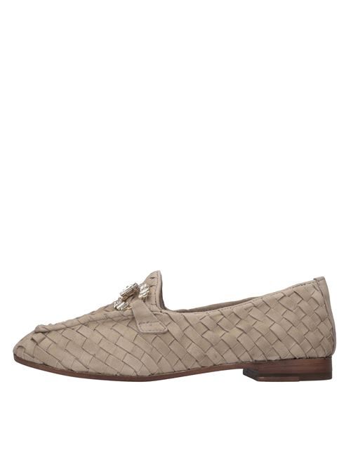 Mocassini in camoscio e strass EMANUELLE VEE | 451M-911-10-KI-SUBEIGE